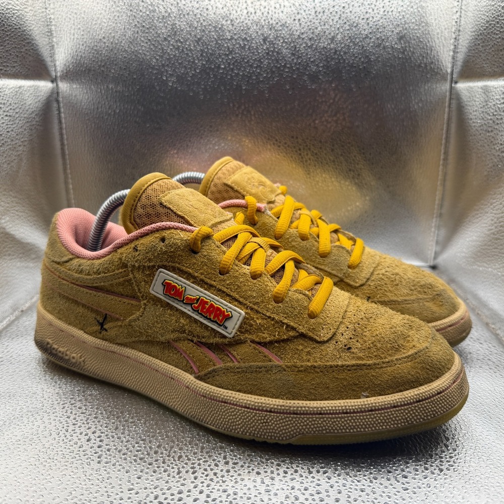 Size 9 Reebok Tom & Jerry x Club‎ C Revenge Low Jerry Brown Mens Shoes FW4632